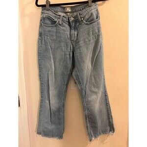 J. Crew Denim Jeans Women's Size 25 Blue Straight Leg Belt Loops Button Outdoor